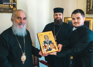 Патриарх Сербский Ириней благословил икону святителя Саввы для монастыря св. Николая в Форт-Майерсе