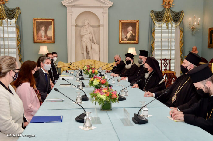 Встреча Патриарха Варфоломея с госсекретарем Энтони Блинкеном