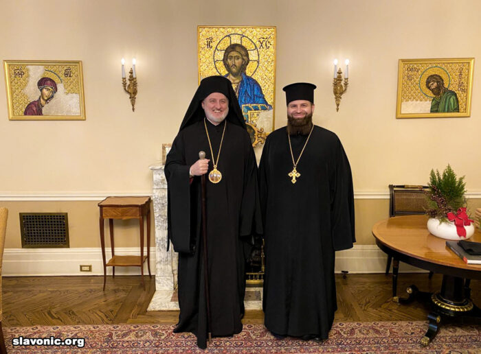 His Eminence Archbishop Elpidophoros and Archimandrite Alexander  Meet to Discuss the Current State of Affairs in the Slavic Orthodox Vicariate