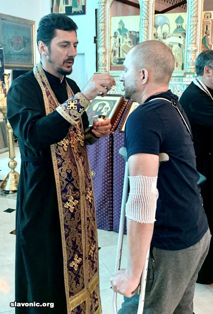 The Sacrament of Unction at the Cathedral of St. Matrona of Moscow in the Week of the Holy Cross