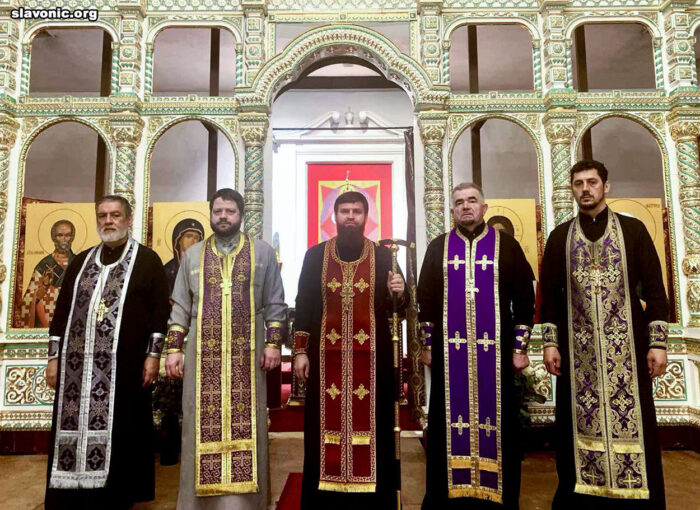 The Sacrament of Unction at the Cathedral of St. Matrona of Moscow in the Week of the Holy Cross