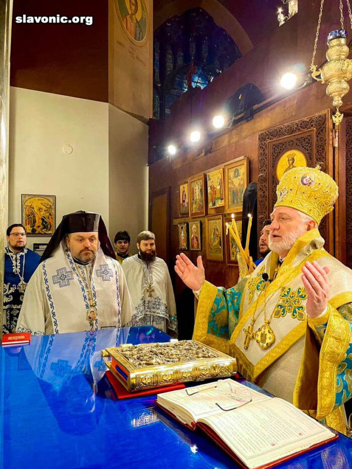 Clerics of the Slavic Orthodox Vicariate of America celebrate the Feast of the Annunciation with the Archbishop