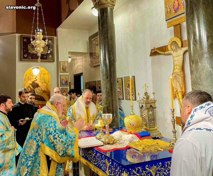 Clerics of the Slavic Orthodox Vicariate of America celebrate the Feast of the Annunciation with the Archbishop