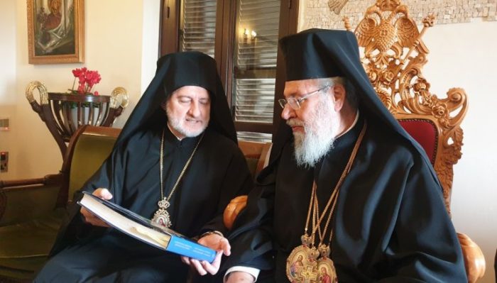 С Предстоятелем Кипрской Православной Церкви Архиепископом Хризостомом II