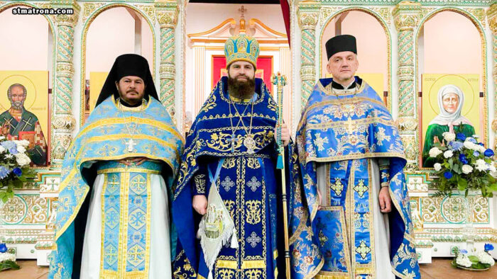 Archimandrite Alexander Belya with clergy of the Slavic Vicariate