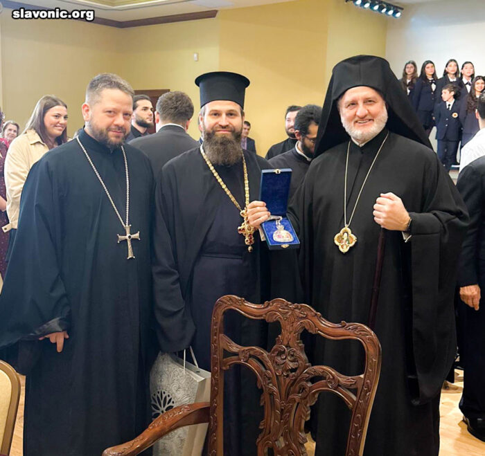 Archbishop Elpidophoros, Archimandrite Alexander Belya and Archpriest Rostislav Zadorozhnyy
