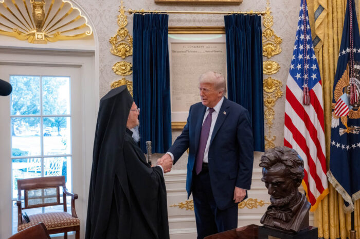 Patriarch Bartholomew met privately with President Donald Trump