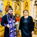 Архимандрит Александр (Беля) с мамой Кристиной