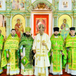 Metropolitan Kyrillos of Krini, Patriarchal Exarch of Malta with the clergy of the Slavic Vicariate